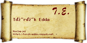 Török Edda névjegykártya