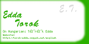 edda torok business card